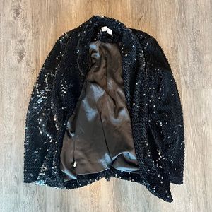 House of CB 'Damon' Black Velvet Sequin Jacket